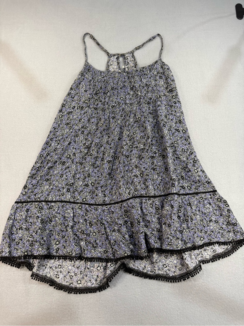 American Eagle Outfitters Lavender Floral Mini Babydoll Dress